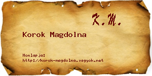 Korok Magdolna névjegykártya