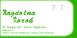 magdolna korok business card